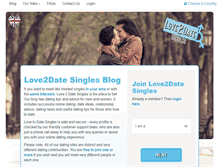 Tablet Screenshot of love2datesingles.com